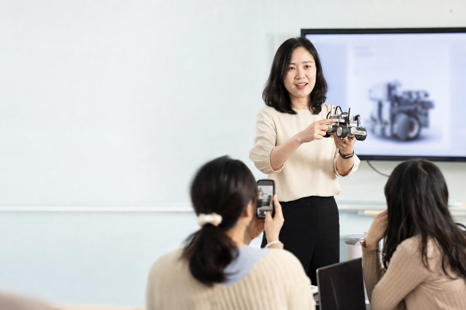 컴퓨팅 교육 활동을 소개하는 교사